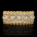 Diamond 18k Two Tone Gold Bangle Bracelet