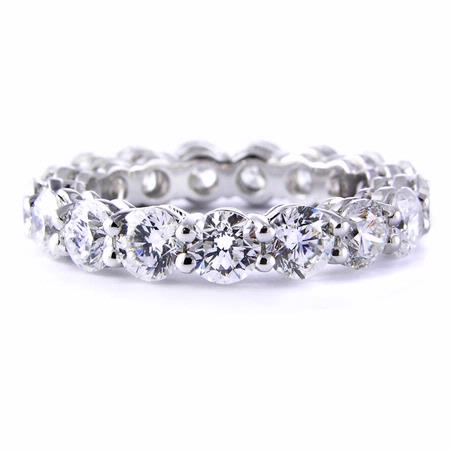 Diamond 4.41 Carats Platinum Eternity Wedding Band Ring