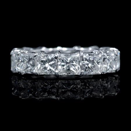 7.64ct Diamond Platinum Eternity Wedding Band Ring