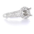 .65ct Diamond Platinum Halo Engagement Ring Setting