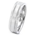 Men's Antique Style 14K White Gold Wedding Band Ring