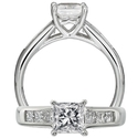 Ritani Classic Collection Diamond Platinum Engagement Ring Setting