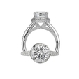 .66ct Ritani Masterwork Collection Diamond Platinum Halo Engagement Ring Setting