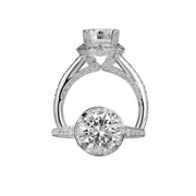 Ritani Masterwork Collection Diamond Platinum Halo Engagement Ring Setting