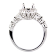 .86ct Diamond 18k White Gold Halo Engagement Ring Setting
