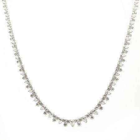23.91ct Diamond 18k White Gold Necklace