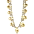 16.41ct Diamond and South Sea Pearl 18k Yellow Gold Necklace