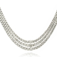 34.87ct Diamond 18k White Gold Multi Strand Necklace