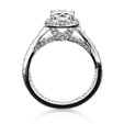 .66ct Ritani Endless Love Collection Diamond Platinum Halo Engagement Ring Setting