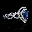 .38ct Diamond and Blue Sapphire 18k White Gold Ring