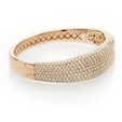 13.21ct Diamond 18k Rose Gold Bangle Bracelet