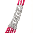 10.41ct Diamond and Natural Ruby Platinum Necklace