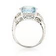 .62ct Simon G Diamond and Aquamarine 18k White Gold Ring