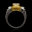 2.13ct Diamond Antique Style 18k Two Tone Gold Engagement Ring