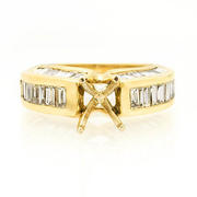 Diamond 14k Yellow Gold Engagement Ring Setting
