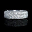 3.41ct Diamond 18k White Gold Eternity Wedding Band Ring
