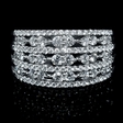 1.12ct Diamond 18k White Gold Wedding Band Ring