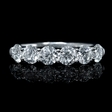 1.36ct Diamond 18k White Gold Six Stone Wedding Band Ring