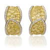 Diamond 18k Two Tone Gold Earrings