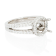 .55ct Ritani Bella Vita Collection Diamond 18k White Gold Halo Engagement Ring Setting