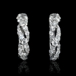 .69ct Diamond 18k White Gold Huggie Earrings