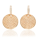 Diamond 18k Rose Gold Dangle Earrings