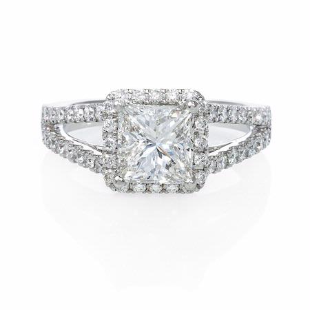 .60ct Diamond 18k White Gold Halo Engagement Ring Setting