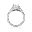 .60ct Diamond 18k White Gold Halo Engagement Ring Setting