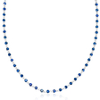 1.26ct Diamond and Blue Sapphire 18k White Gold Necklace