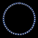 Diamond and Ceylon Blue Sapphire 18k White Gold Necklace