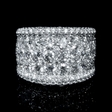 5.28ct Diamond 18k White Gold Wide Band Ring