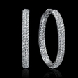 9.59ct Diamond 18k White Gold Hoop Earrings