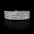 1.19ct Diamond 18K White Gold Wedding Band Ring