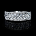 Diamond 18K White Gold Wedding Band Ring