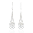 2.88ct Diamond 18k White Gold Dangle Earrings