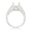 .44ct Diamond Antique Style 18k White Gold Engagement Ring Setting