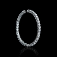 6.78ct Diamond 18k White Gold Hoop Earrings