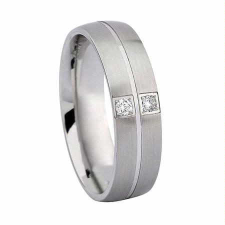 .07ct Men's Diamond 14k White Gold Wedding Band Ring