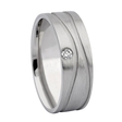 .08ct Men's Diamond 14k White Gold Wedding Band Ring