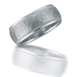 Men's Antique Style 18k White Gold Wedding Band Ring
