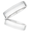 Men's 18k White Gold Sensual European Cut Wedding Band Ring