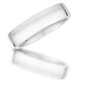 Men's 18k White Gold Sensual European Cut Wedding Band Ring