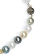 10.00ct Diamond and South Sea Pearl 18k Three Tone Gold Necklace