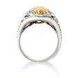 2.68ct Diamond and Yellow Sapphire 18k White Gold Ring