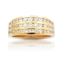 Diamond 18k Yellow Gold Wedding Band Ring
