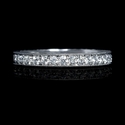 Diamond Antique Style 18k White Gold Eternity Ring