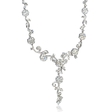 4.82ct Diamond 18k White Gold Floral Drop Necklace