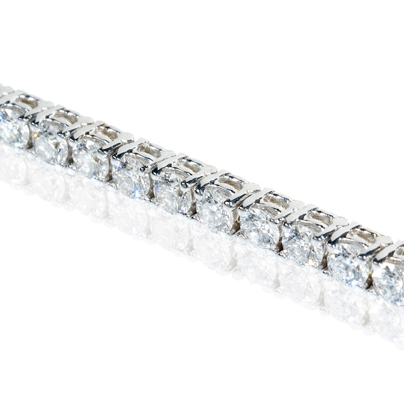 Diamond 18k White Gold Tennis Bracelet (#4654)