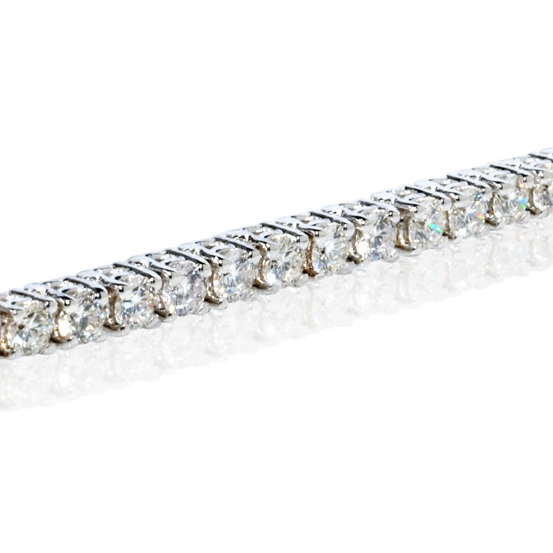 Diamond 18k White Gold Tennis Bracelet (#4671)