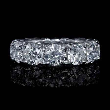 8.46ct Diamond Platinum Eternity Wedding Band Ring